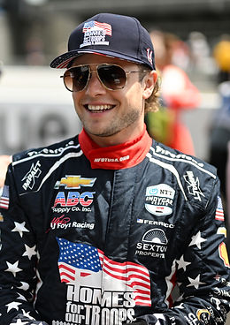 Santino Ferrucci prior to the 2025 Indy 500. (INDYCAR photo)